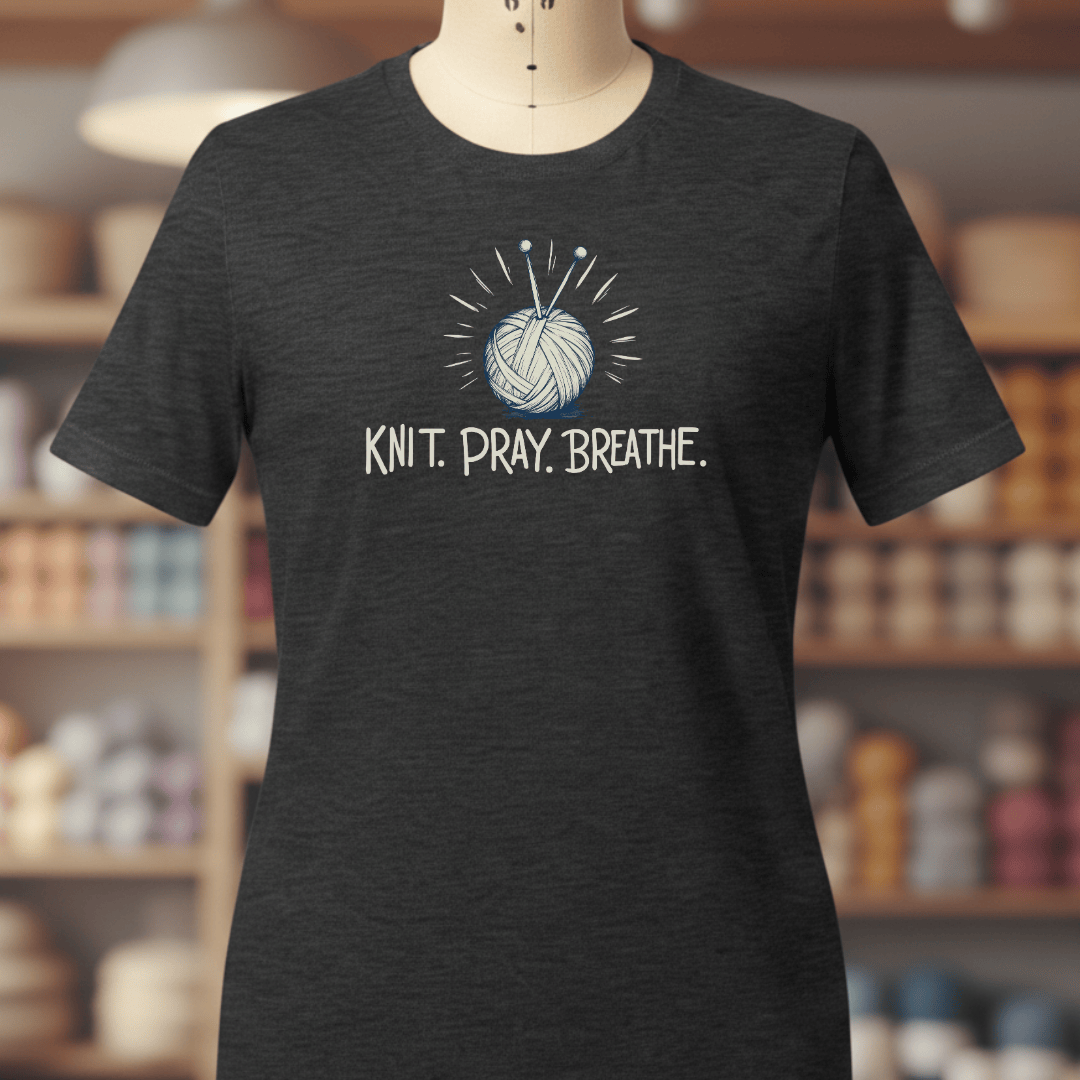 Knit Pray Breathe T-Shirt Dark Grey / XS