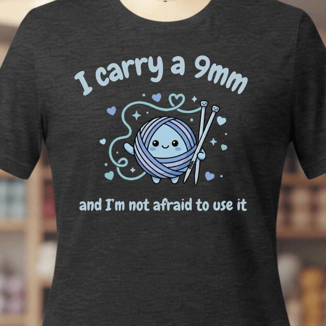 Knitting 9mm T-Shirt Dark Grey / XS