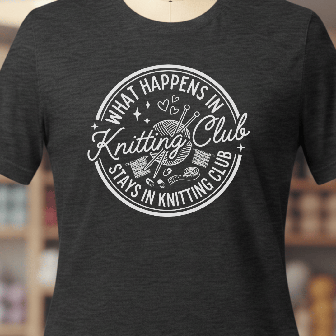 Knitting Club T-Shirt Dark Grey / XS