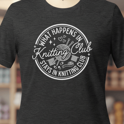 Knitting Club T-Shirt Dark Grey / XS
