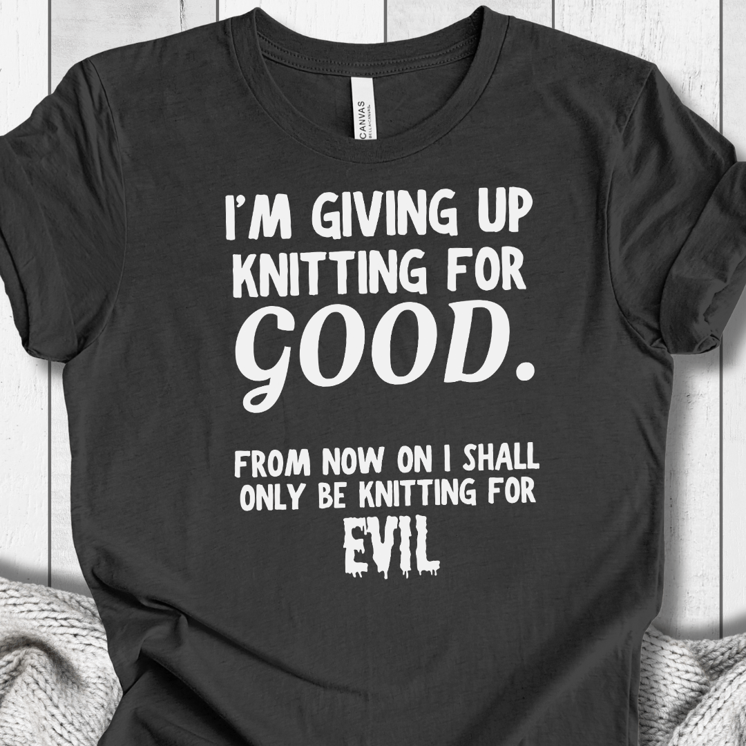 Knitting for Good T-Shirt Dark Grey / XS