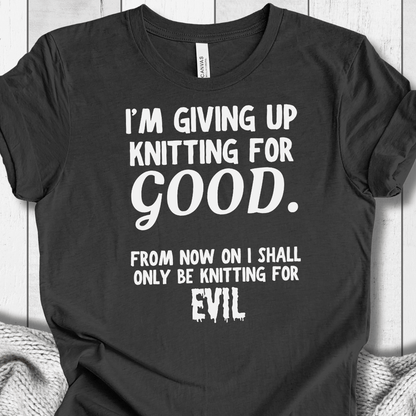 Knitting for Good T-Shirt Dark Grey / XS