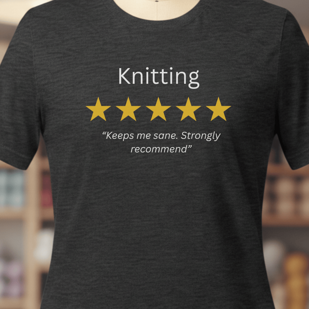Knitting Review T-Shirt Dark Grey / XS