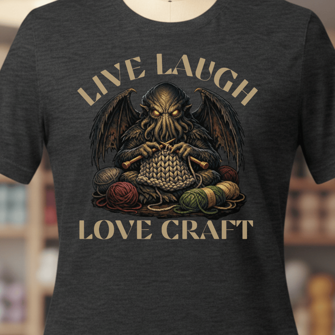 Live Laugh Lovecracft T-Shirt Dark Grey / XS