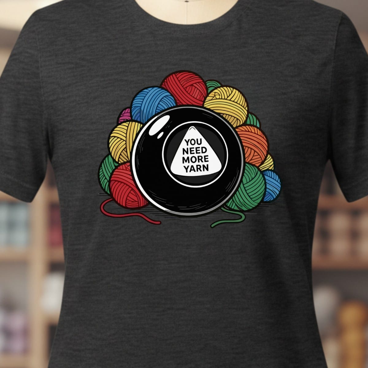 Magic Yarn Ball T-Shirt Dark Grey / XS