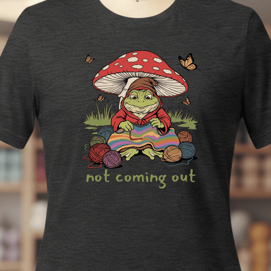 Not Coming Out T-Shirt Dark Grey / XS