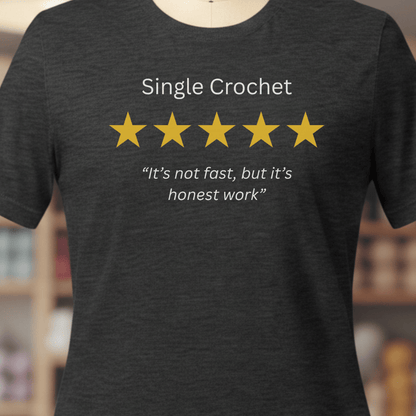 Single Crochet Review T-Shirt Dark Grey / XS