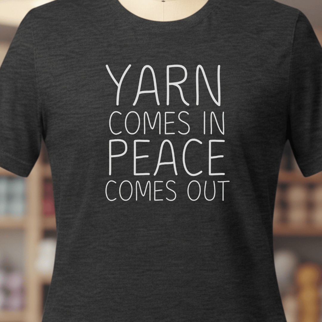 Yarn Comes In T-Shirt Dark Grey / XS