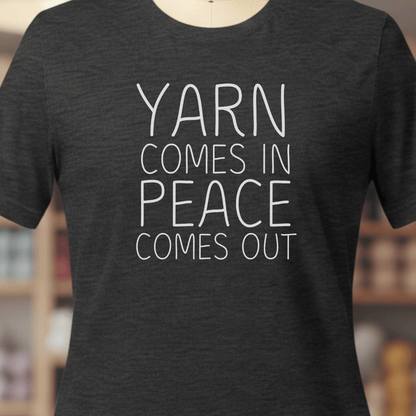 Yarn Comes In T-Shirt Dark Grey / XS