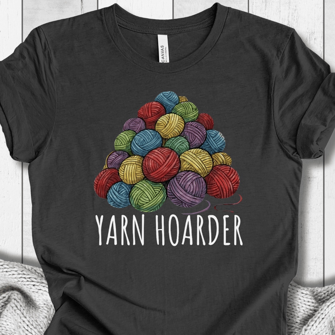 Yarn Hoarder Pile T-Shirt Dark Grey / XS