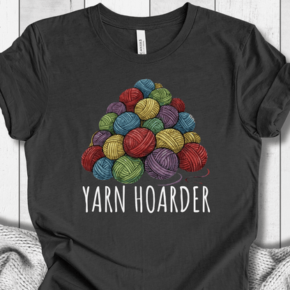 Yarn Hoarder Pile T-Shirt Dark Grey / XS
