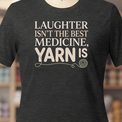 Yarn Is The Best Medicine T-Shirt Dark Grey / XS