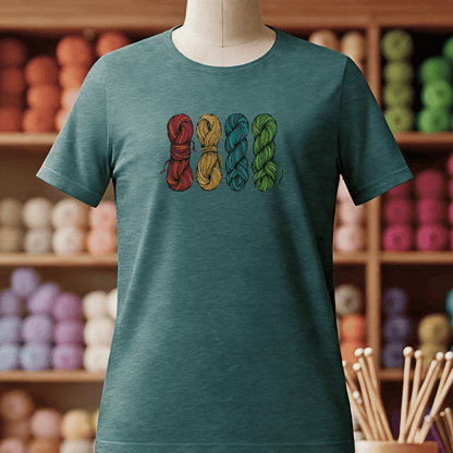 4 Sketched Skeins T-Shirt Deep Teal / S