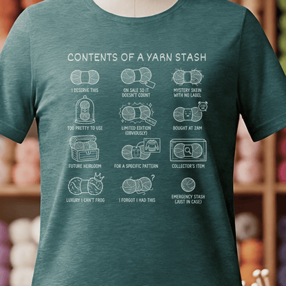 Contents of A Stash T-Shirt Deep Teal / S