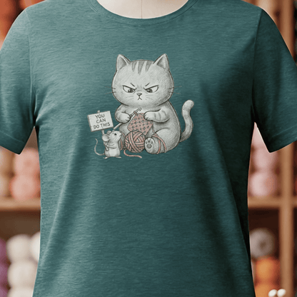 Crochet Support Mouse T-Shirt Deep Teal / S