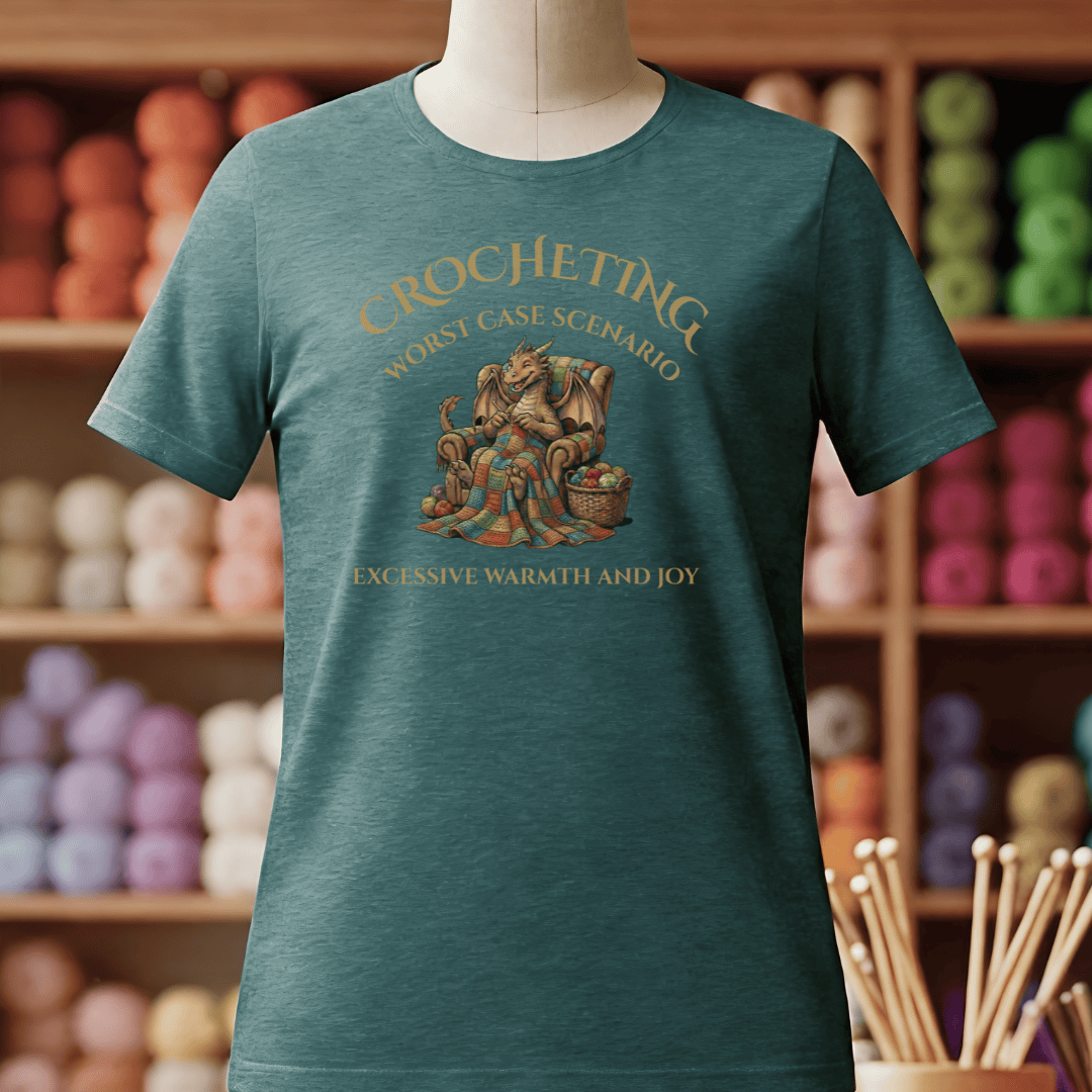 Crocheting Scenario T-Shirt Deep Teal / S