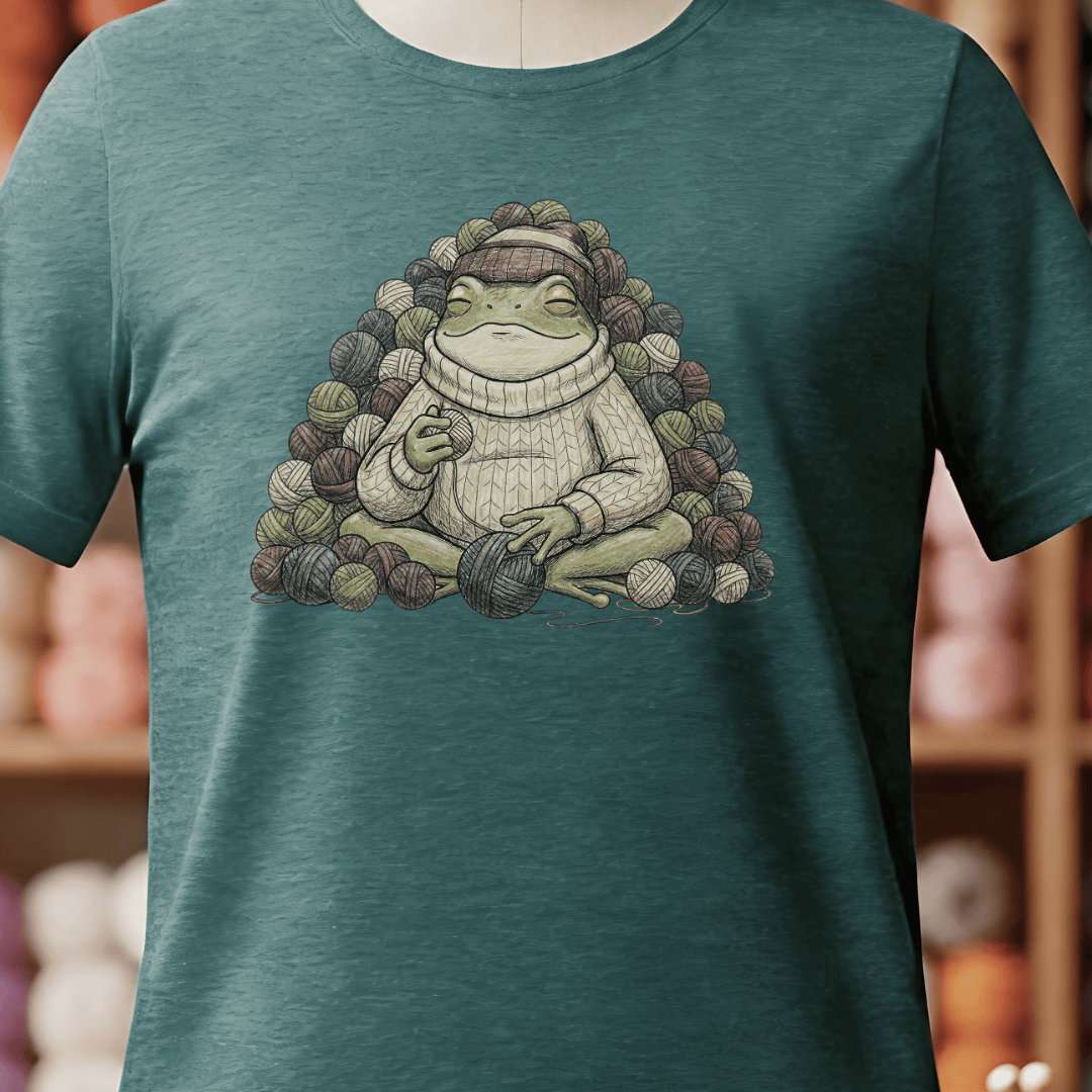 Happy Place Frog T-Shirt Deep Teal / S