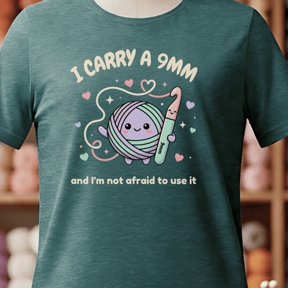I Carry A 9mm T-Shirt Deep Teal / S