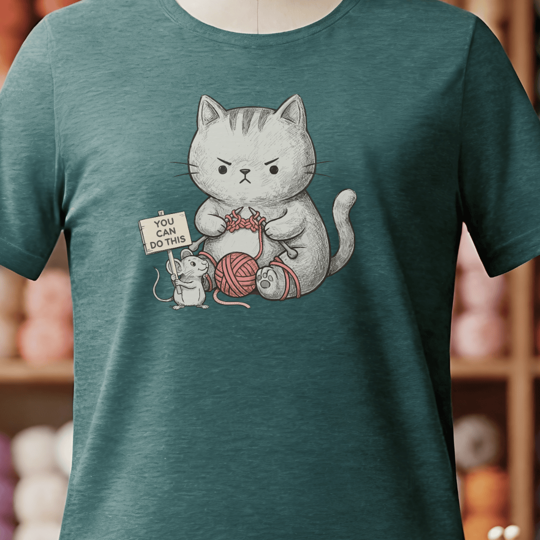 Knitter Support Mouse T-Shirt Deep Teal / S
