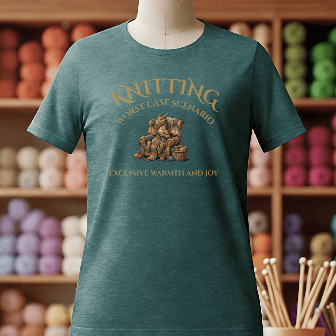 Knitting Scenario T-Shirt Deep Teal / S
