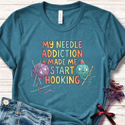 My Needle Addiction T-Shirt Deep Teal / S