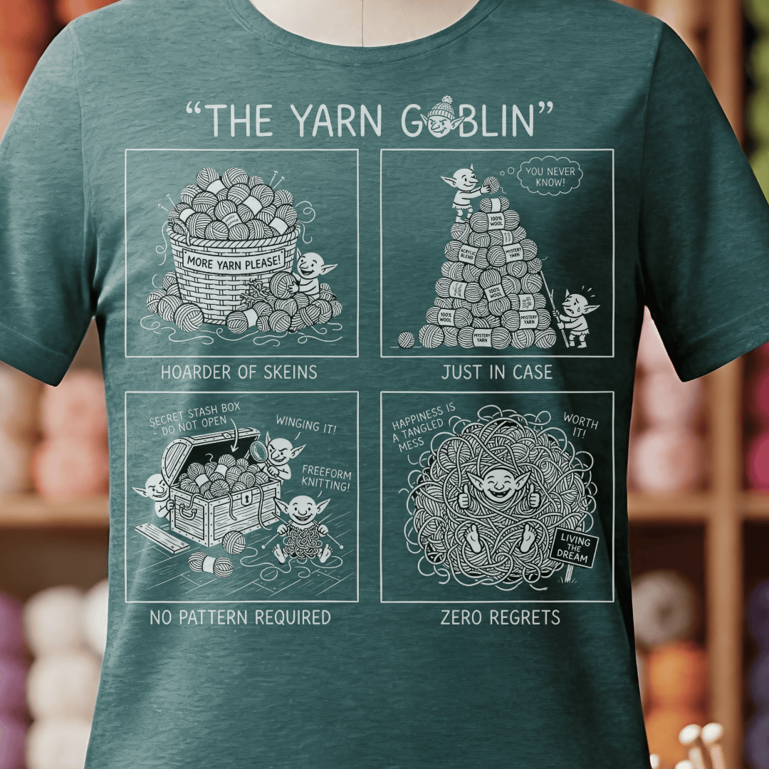 The Yarn Goblin T-Shirt Deep Teal / S