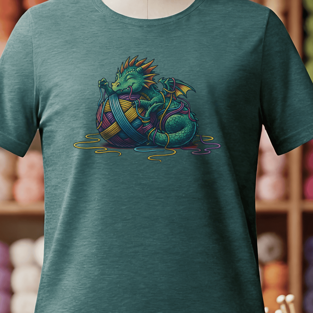 Yarn Dragon Hatchling T-Shirt Deep Teal / S