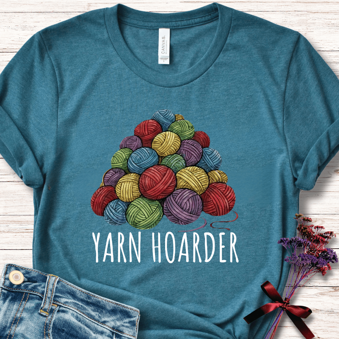 Yarn Hoarder Pile T-Shirt Deep Teal / S