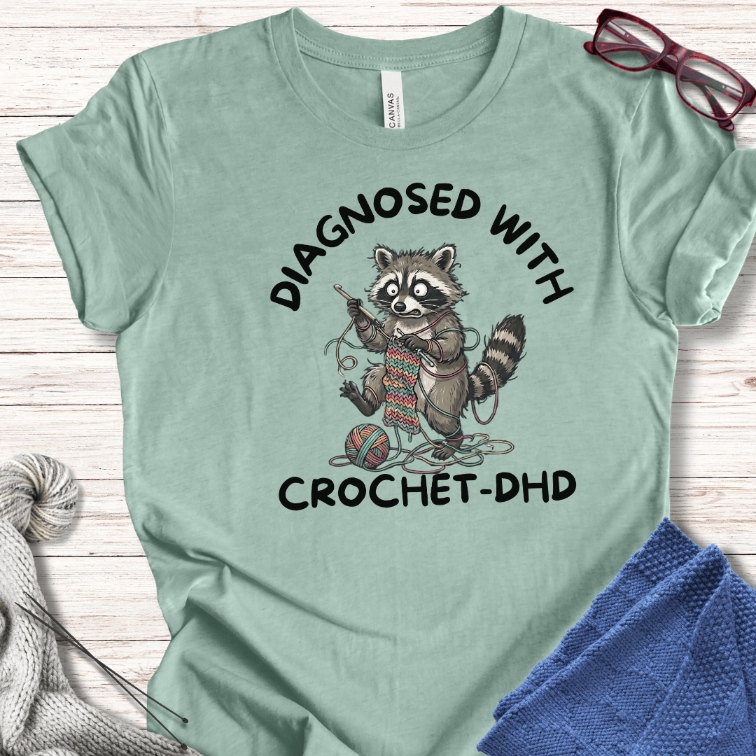 Crochet-DHD T-Shirt Heather Prism Dusty Blue / XS