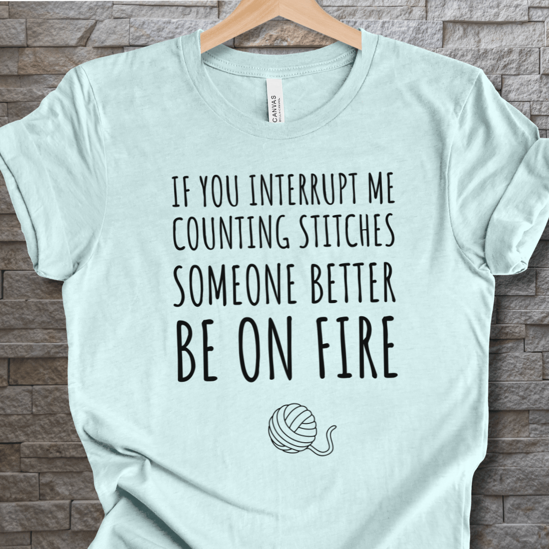 Counting Stitches T-Shirt Heather Prism Ice Blue / XS