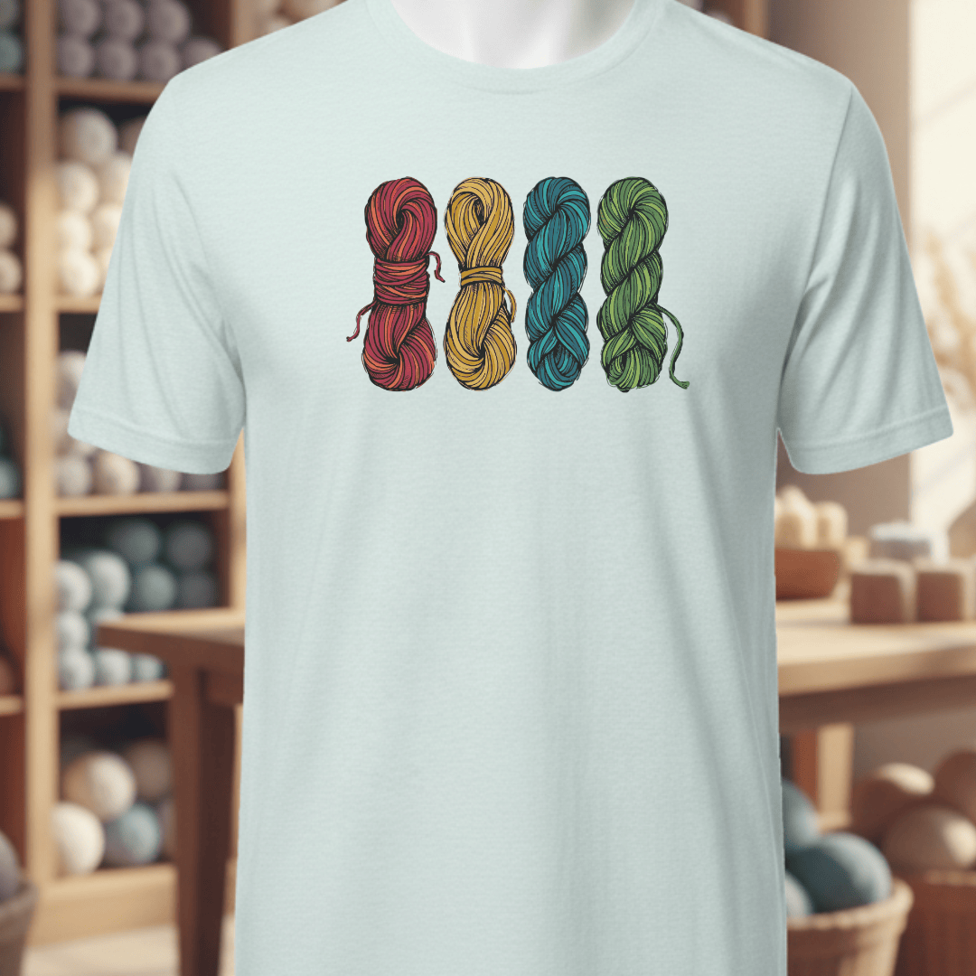 4 Sketched Skeins T-Shirt Ice Blue / S
