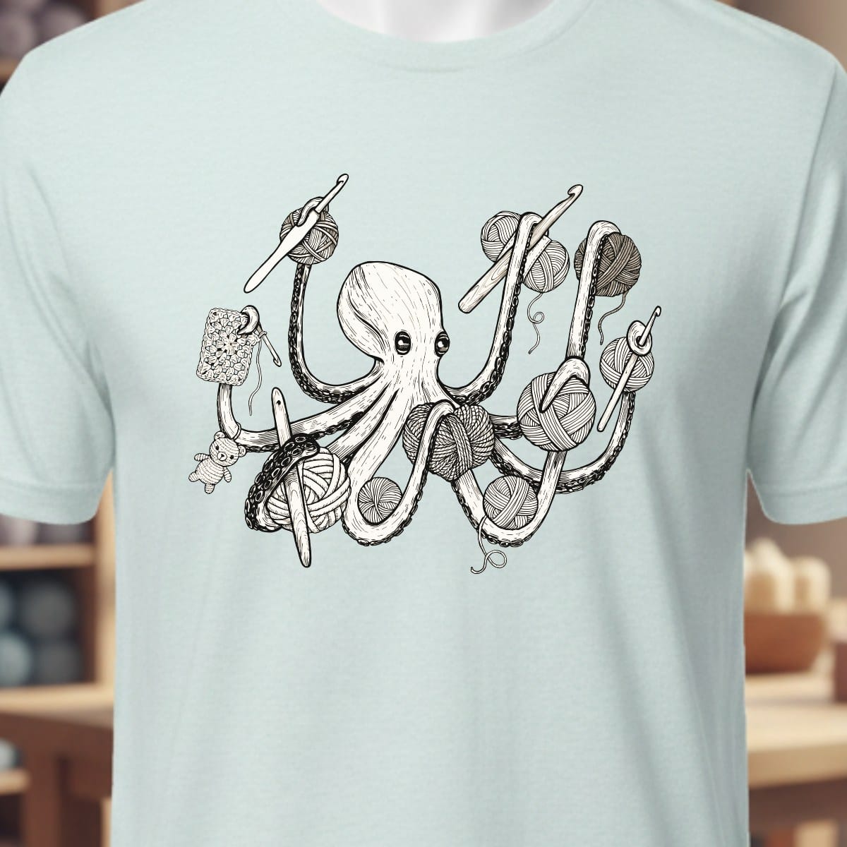 Crochetpus T-Shirt Ice Blue / XS