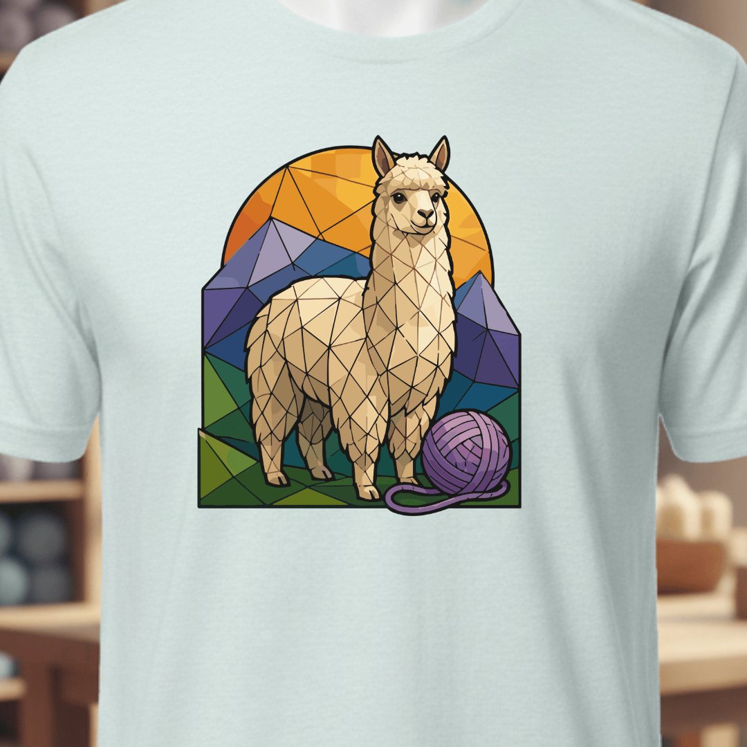 GeoAlpaca T-Shirt Ice Blue / XS