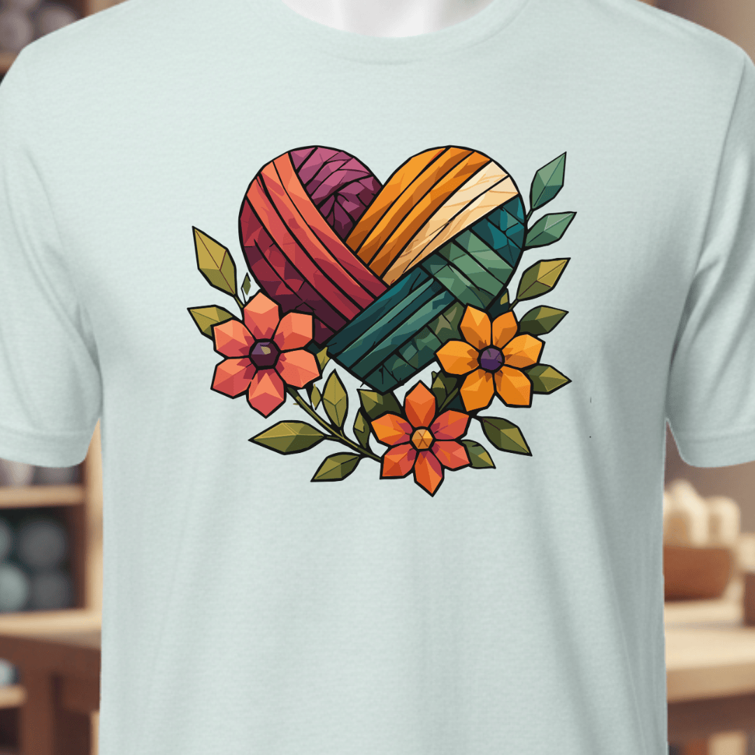 GeoHeart T-Shirt Ice Blue / XS