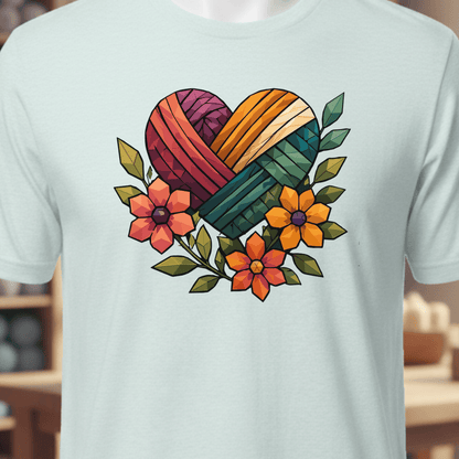 GeoHeart T-Shirt Ice Blue / XS