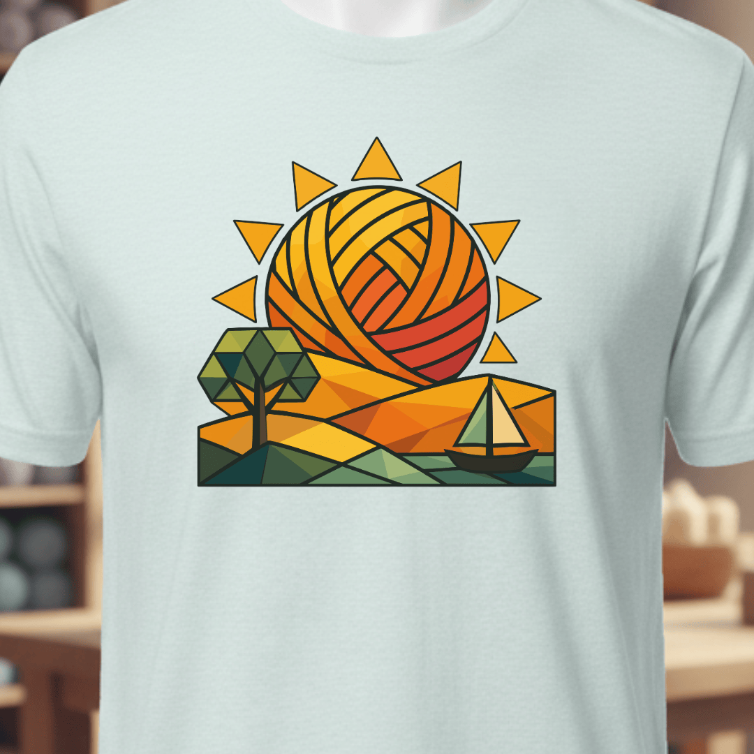 GeoSunrise T-Shirt Ice Blue / XS