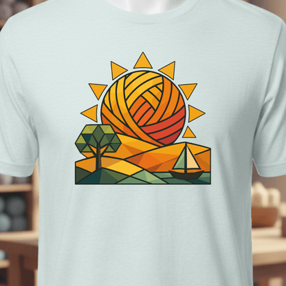 GeoSunrise T-Shirt Ice Blue / XS