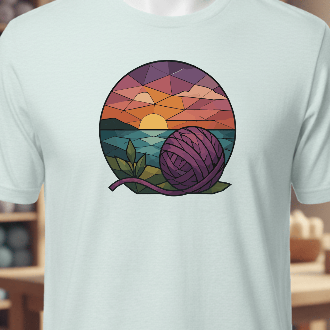 GeoSunset T-Shirt Ice Blue / XS