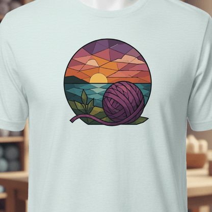 GeoSunset T-Shirt Ice Blue / XS