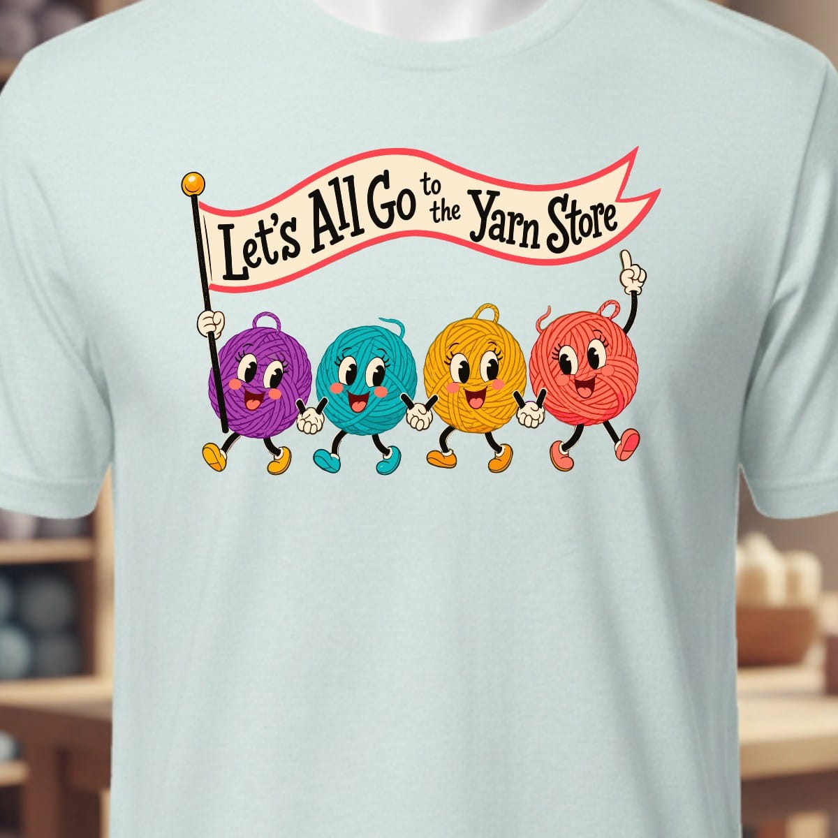 Let's All Go T-Shirt Ice Blue / XS