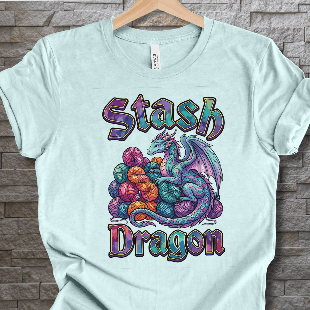 Stash Dragon T-Shirt Ice Blue / XS