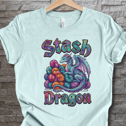 Stash Dragon T-Shirt Ice Blue / XS