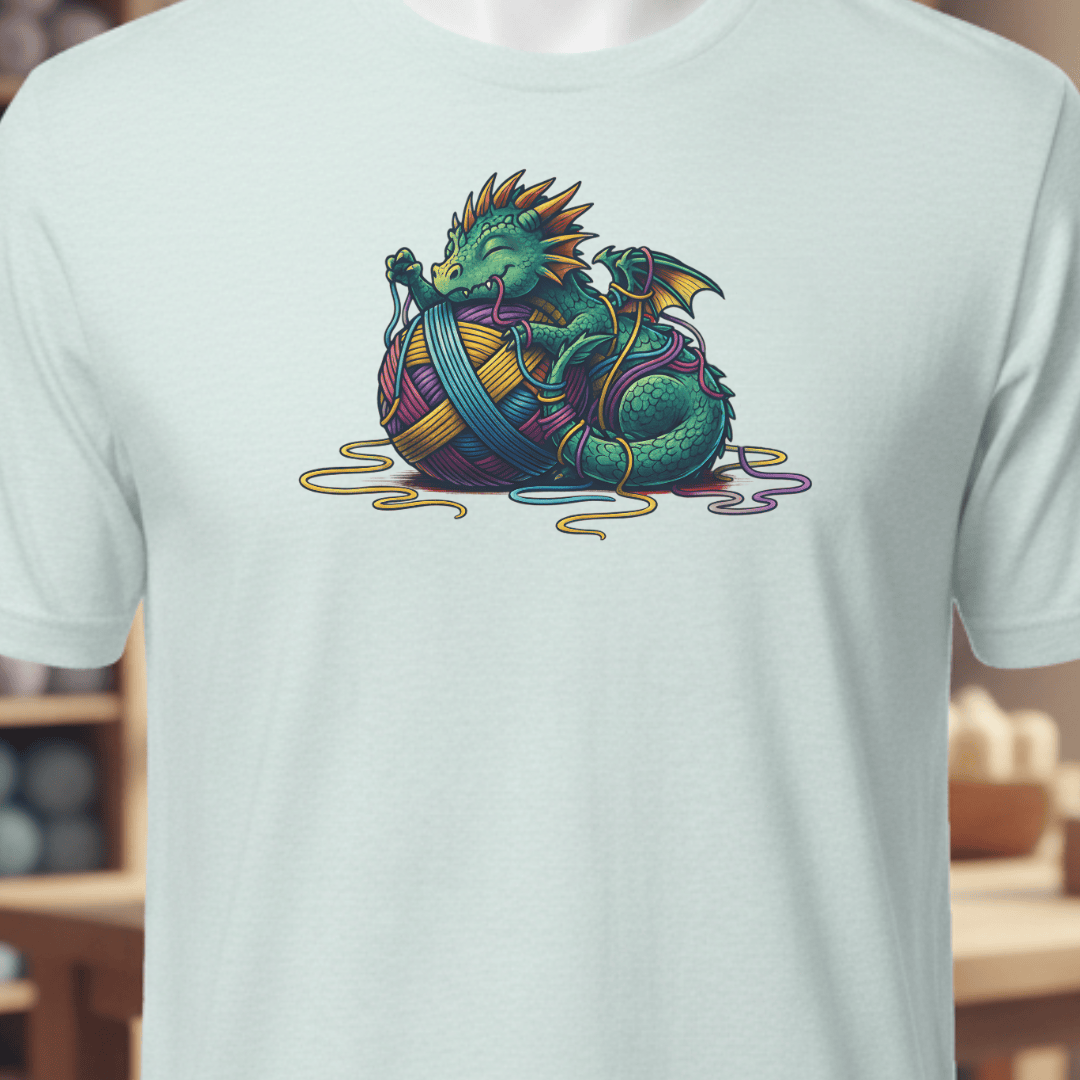 Yarn Dragon Hatchling T-Shirt Ice Blue / XS