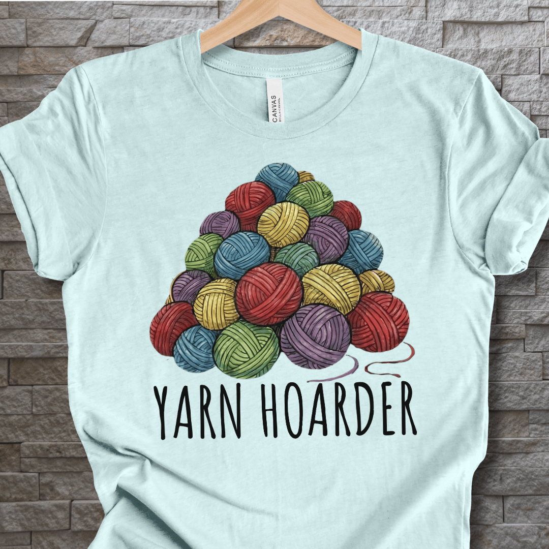 Yarn Hoarder Pile T-Shirt Ice Blue / XS