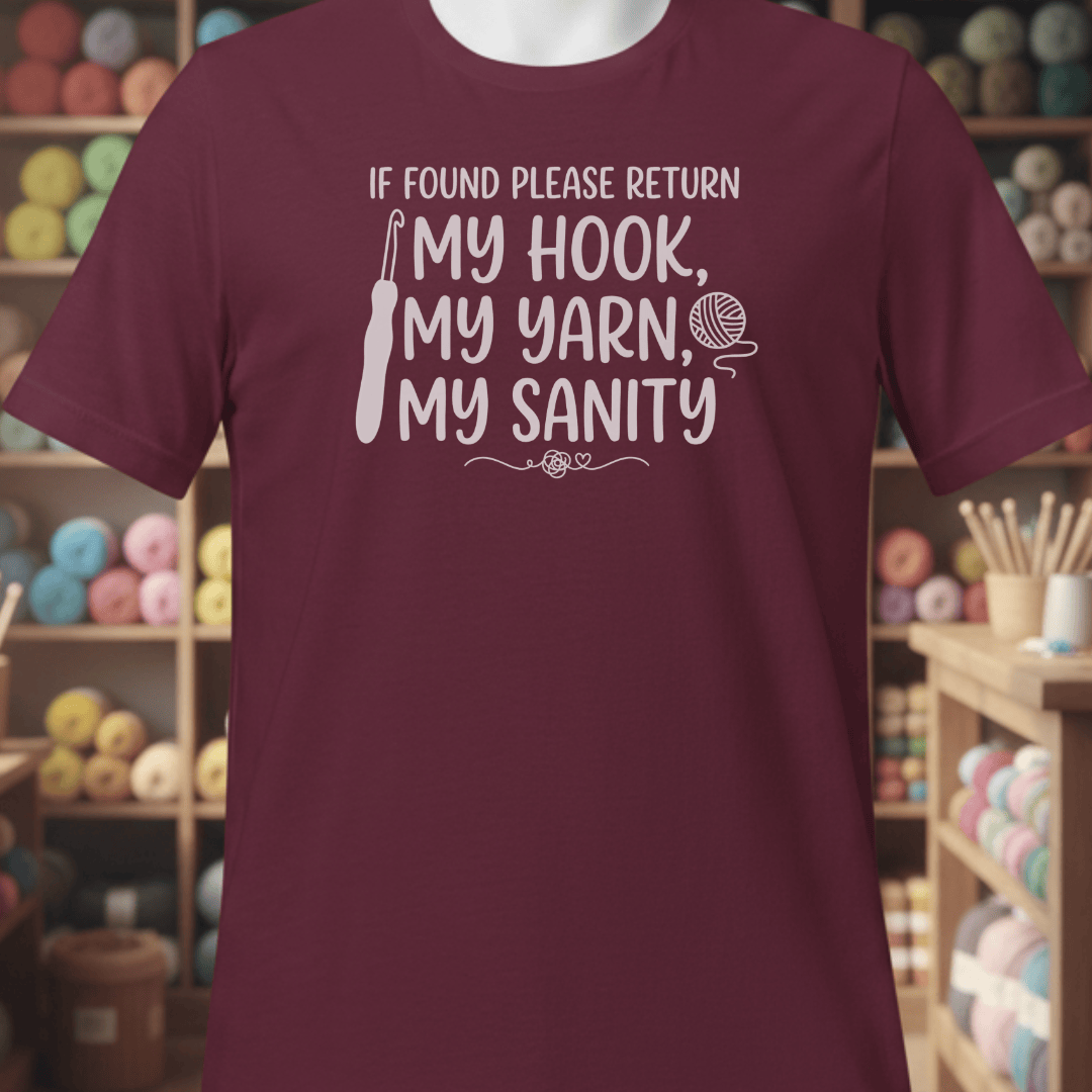 If Found T-Shirt Maroon / S