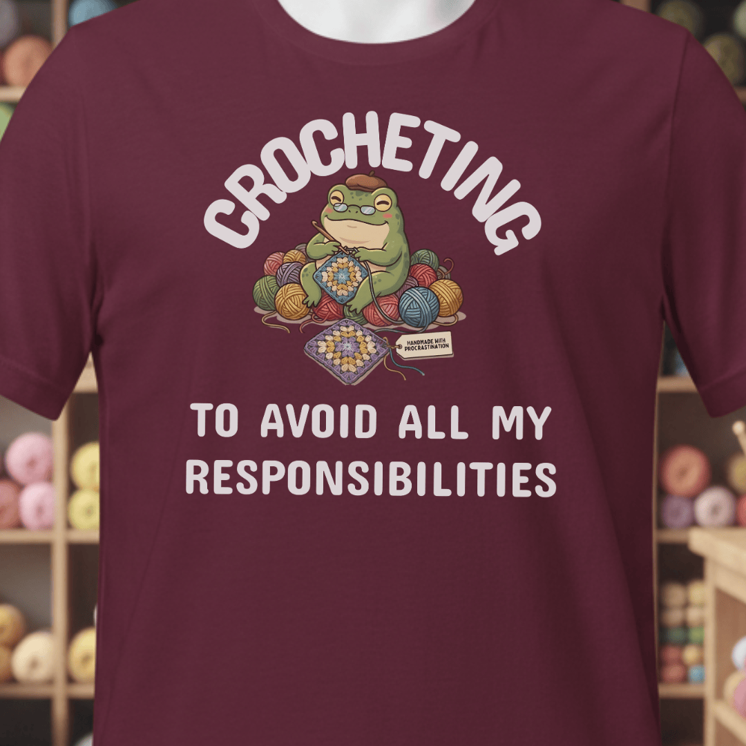 Avoid Responsibilities T-Shirt Maroon / XS