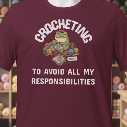 Avoid Responsibilities T-Shirt Maroon / XS