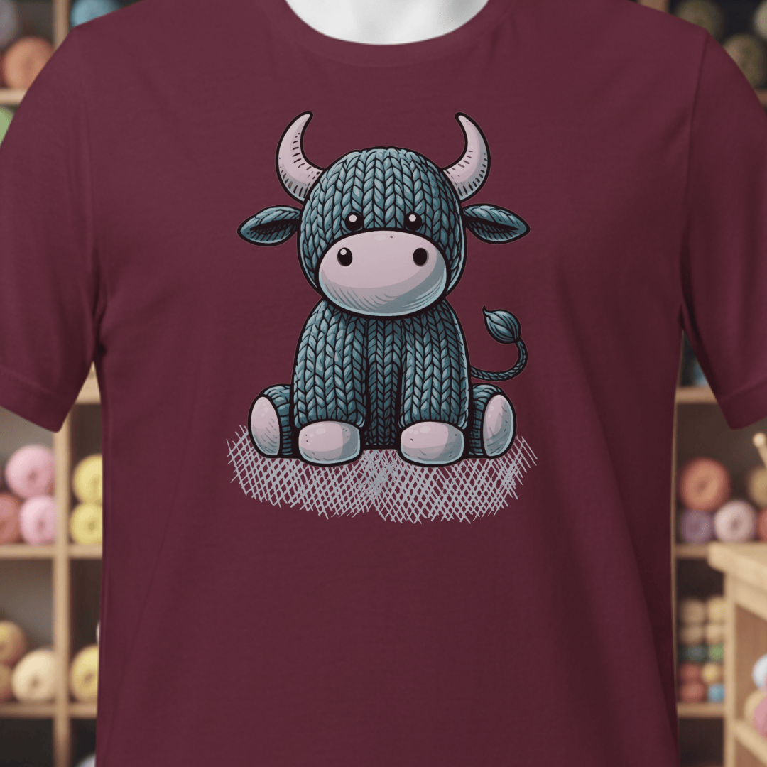 Bull Knit T-Shirt Maroon / XS