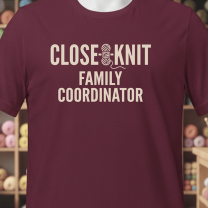 Close Knit Family T-Shirt Maroon / XS