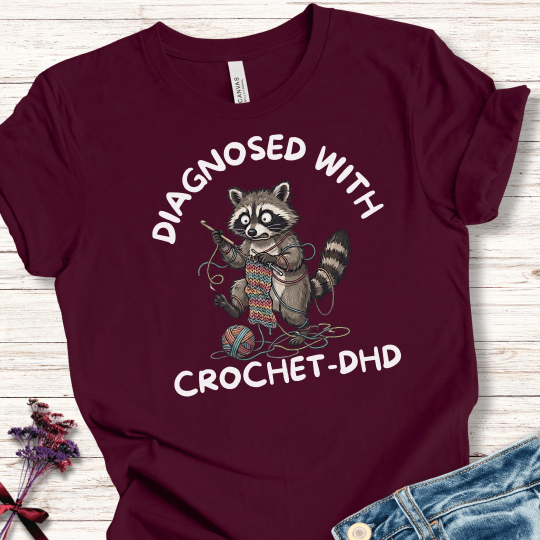 Crochet-DHD T-Shirt Maroon / XS